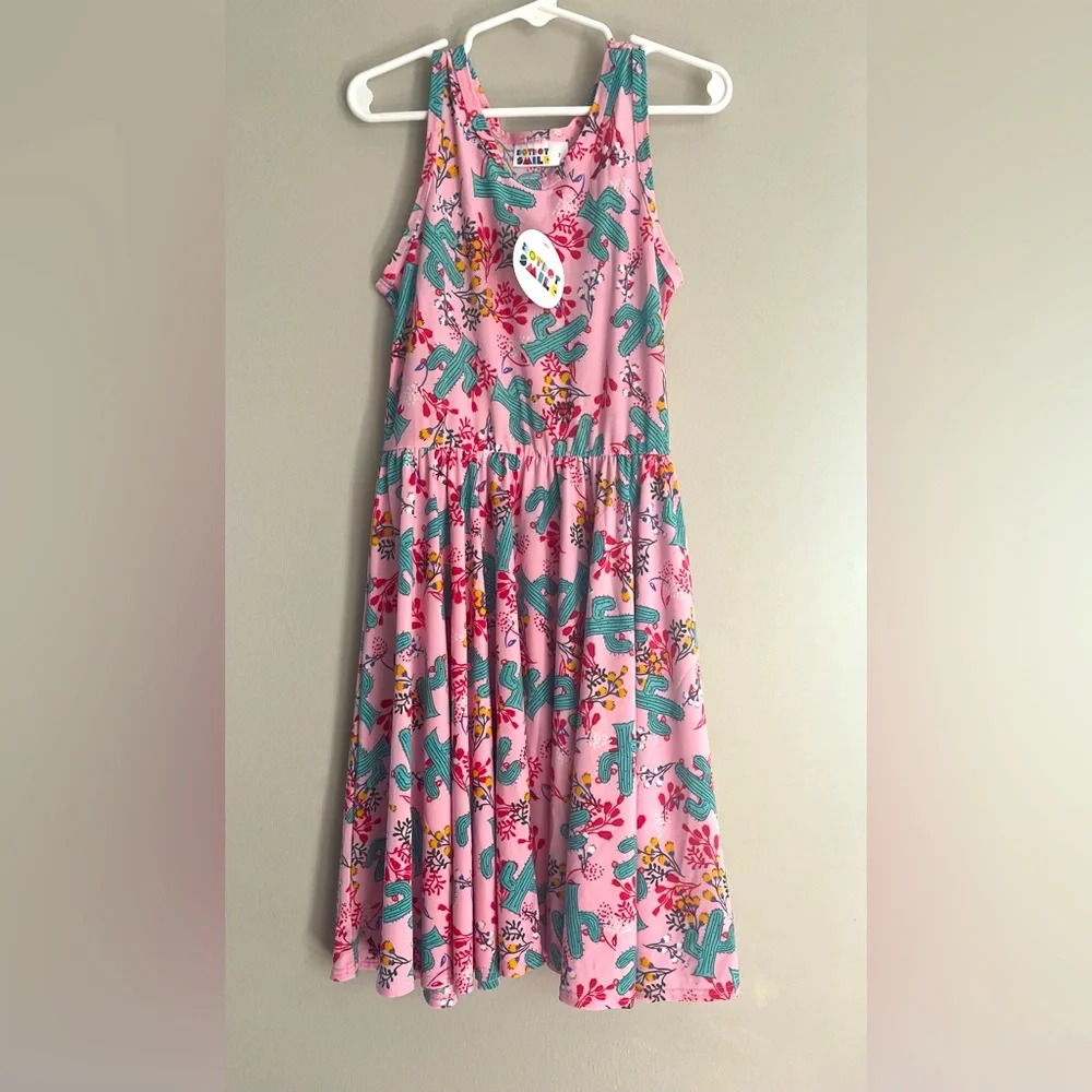 Dot Dot Smile Pink Cactus Print Dress